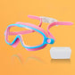Masques de natation anti-brouillard pour enfants avec clip nasal et bouchons d'oreilles