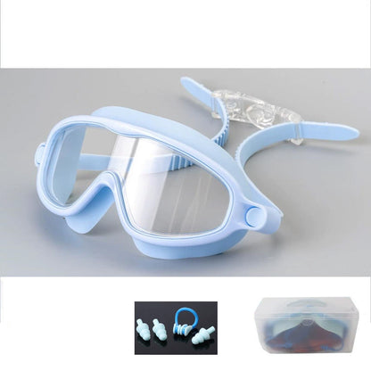 Masques de natation anti-brouillard pour enfants avec clip nasal et bouchons d'oreilles