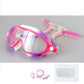 Masques de natation anti-brouillard pour enfants avec clip nasal et bouchons d'oreilles