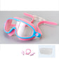 Masques de natation anti-brouillard pour enfants avec clip nasal et bouchons d'oreilles