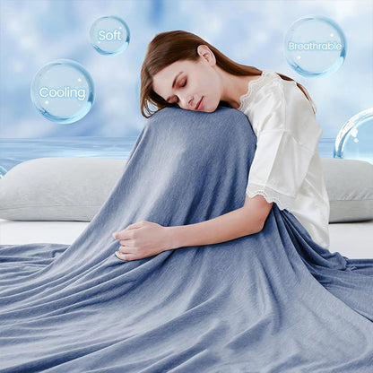 💤 Couverture Rafraîchissante à moitié prix ! Dites adieu aux sueurs nocturnes 🛏️❄️