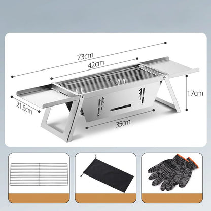 🍖Meilleur prix🔥Le barbecue d'extérieur pliable en acier inoxydable(🚀55% de réduction)