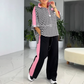 🌴55 % de réduction💗Top et pantalon tendance à rayures pour femmes (ensemble 2 pièces)