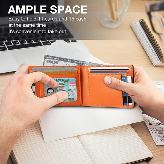 Portefeuille mince pour homme avec pince à billets