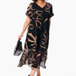 🎁2026 Meilleures ventes🌟Robe midi fluide avec décolleté en V(🔥50% de réduction)