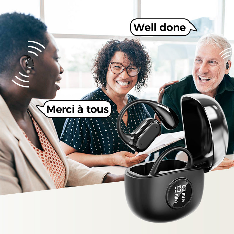 Écouteurs sans fil Bluetooth 5.4 avec traduction assistée par IA (Compatibles iOS et Android)