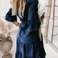 👗Robe d'été à volants en V-Cold - Look en jean léger