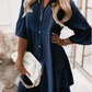 👗Robe d'été à volants en V-Cold - Look en jean léger