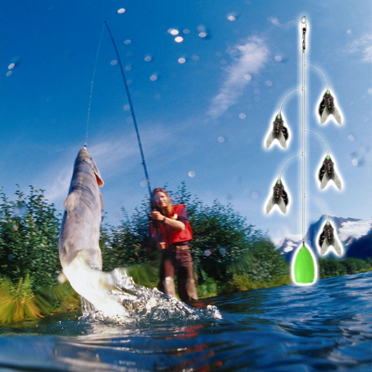 🏆🐟Ensemble de leurres artificiels pour la pêche à la mouche avec plusieurs hameçons