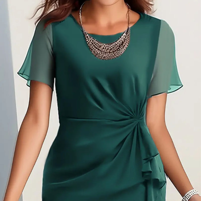 📢📢62 % DE RÉDUCTION !! ⏰Robe Unie Élégante et Tendance