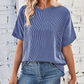 T-shirt oversize côtelé ultra-confort pour femme