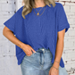 T-shirt oversize côtelé ultra-confort pour femme