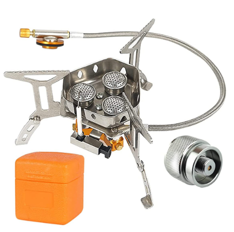⏳🔥 PROMO FLASH 50% ! Réchaud de Camping 3 Feux 5800W – Boîte de Rangement, Pour Cuisine Extérieure 🏕️