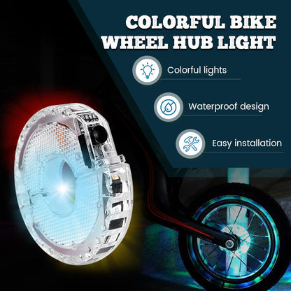 🌃 Illuminez la nuit 🚴 Lumière de moyeu de roue de vélo colorée