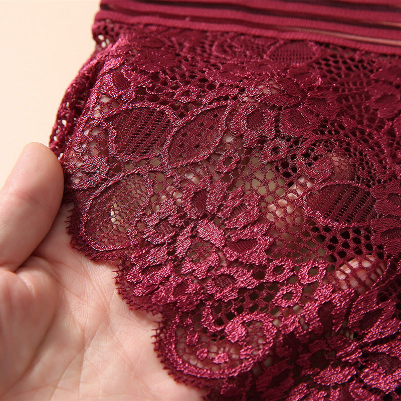 Culottes Sexy en Dentelle Fleurie pour Femme