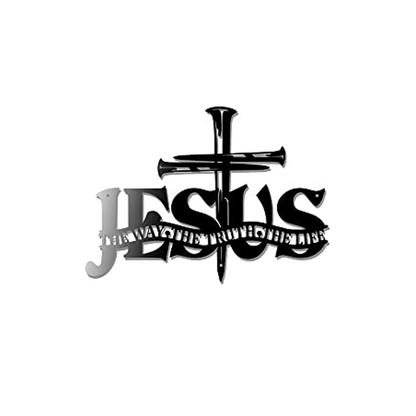 Décoration Murale Croix « La Vérité de Jésus » en Métal
