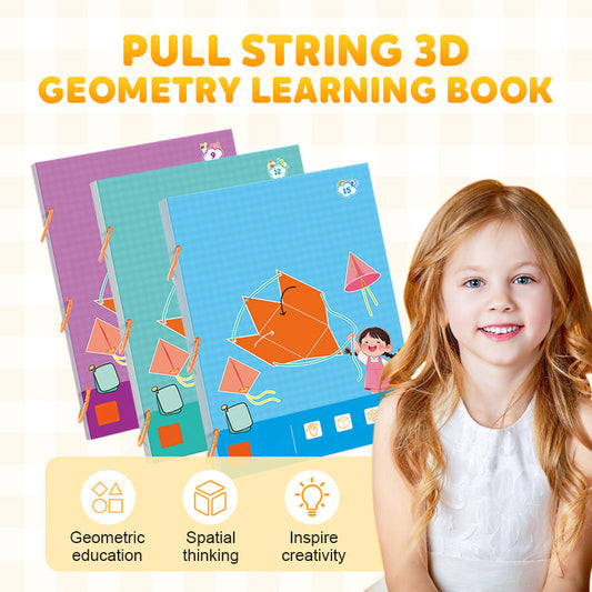 ⏳Spécial à durée limitée⏰Livre éducatif pour apprendre la géométrie en 3D avec ficelle à tirer🧠