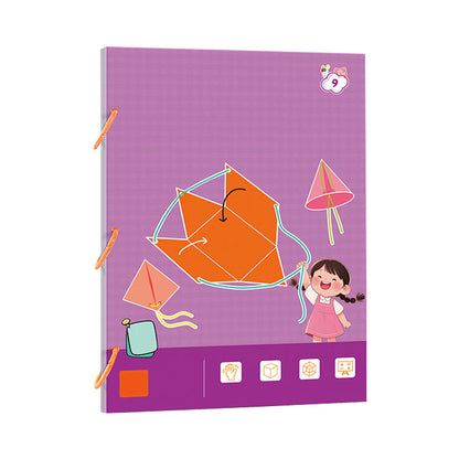 ⏳Spécial à durée limitée⏰Livre éducatif pour apprendre la géométrie en 3D avec ficelle à tirer🧠