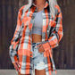 Chemise à Carreaux Ample à Manches Longues pour Femme