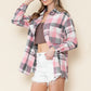 Chemise à Carreaux Ample à Manches Longues pour Femme