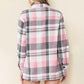 Chemise à Carreaux Ample à Manches Longues pour Femme