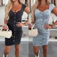 Robe en Jean Décontractée à Boutons pour Femme