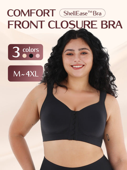 👙 LOSWIE® ShellEase™ Bra – Soutien-gorge à fermeture avant, ultra confortable 💖 Plus vous achetez, plus vous économisez ! 🛍️✨