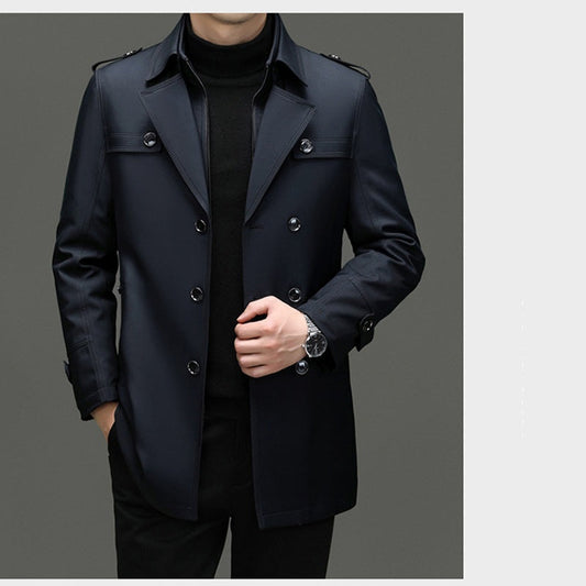 🔥 51% KORTING ! ✨ Mannen Lange Trenchcoat - Afneembare Voering, Winddicht en Waterafstotend, Klassiek en Praktisch 🧥Livraison gratuite🌂