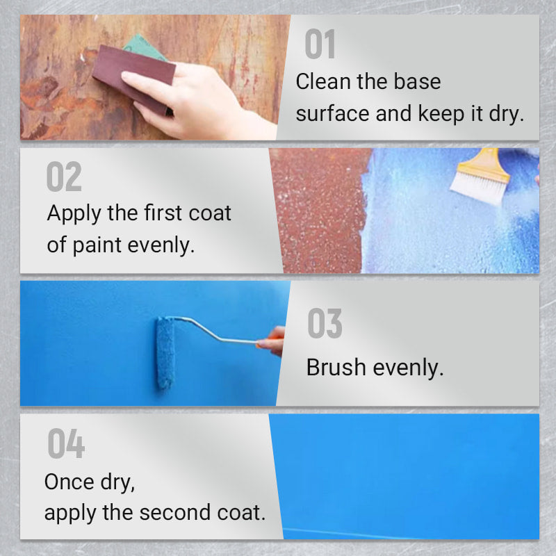 Peinture métallique anti-rouille et imperméable