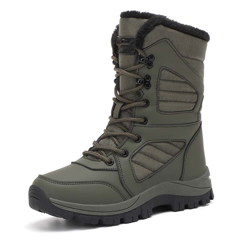 Bottes de neige chaudes à lacets pour femmes, montant jusqu'à la cheville【Livraison gratuite】