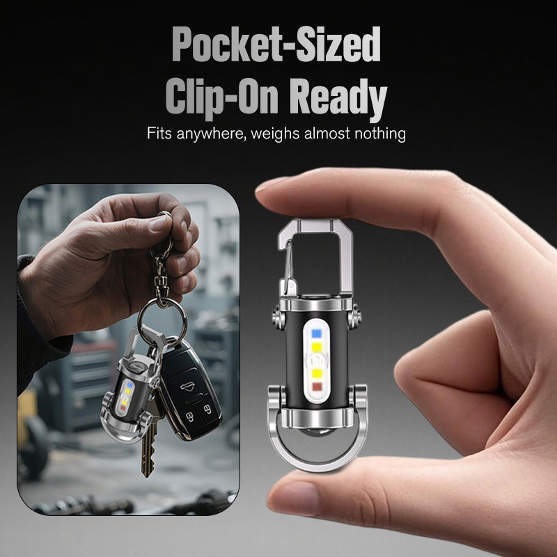 💡 Lampe de poche porte-clés rechargeable – 7 modes, étanche & ultra-puissante, plus légère qu’une clé ! 🔑