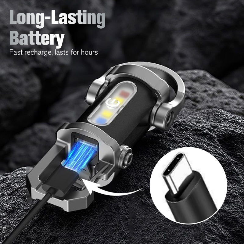 💡 Lampe de poche porte-clés rechargeable – 7 modes, étanche & ultra-puissante, plus légère qu’une clé ! 🔑