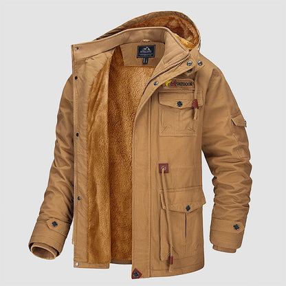 Veste Militaire Homme Hiver en Cotton à Cordon – Confort et Style Combinés