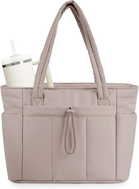 💕 Promotion Spéciale -50% 🎁 Sac Cabas Matelassé Wandering Nature avec Porte-Gobelet, Compartiment pour Ordinateur Portable & Passe-Sangle pour Valise – Idéal Voyage, Travail, Infirmières, Femmes