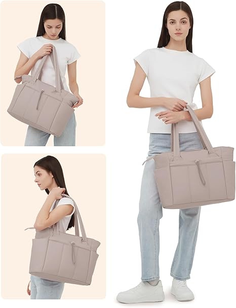 💕 Promotion Spéciale -50% 🎁 Sac Cabas Matelassé Wandering Nature avec Porte-Gobelet, Compartiment pour Ordinateur Portable & Passe-Sangle pour Valise – Idéal Voyage, Travail, Infirmières, Femmes
