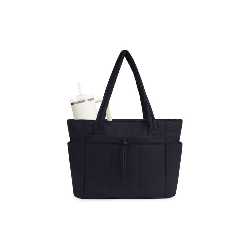 💕 Promotion Spéciale -50% 🎁 Sac Cabas Matelassé Wandering Nature avec Porte-Gobelet, Compartiment pour Ordinateur Portable & Passe-Sangle pour Valise – Idéal Voyage, Travail, Infirmières, Femmes