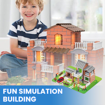 Ensemble de jeu de construction simulation DIY 214 pièces pour enfants