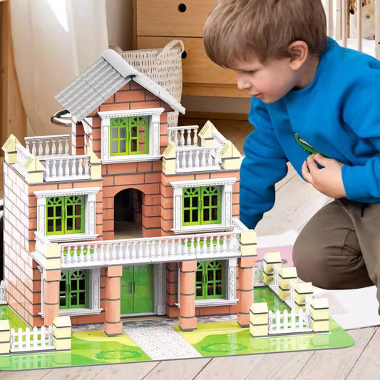 Ensemble de jeu de construction simulation DIY 214 pièces pour enfants