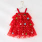 Robe en tulle pour petite fille – Étoile de Noël