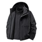 🧥 Veste Unisexe 3-en-1 Imperméable & Coupe-Vent – 👍 Doublure isolante + capuche amovible !