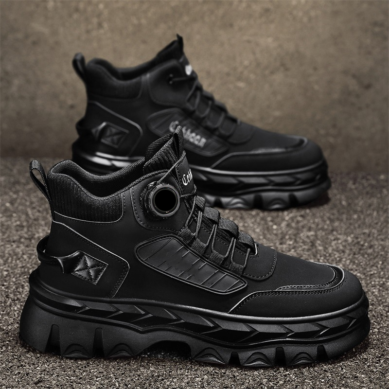 Bottines homme rétro décontractées à semelle épaisse