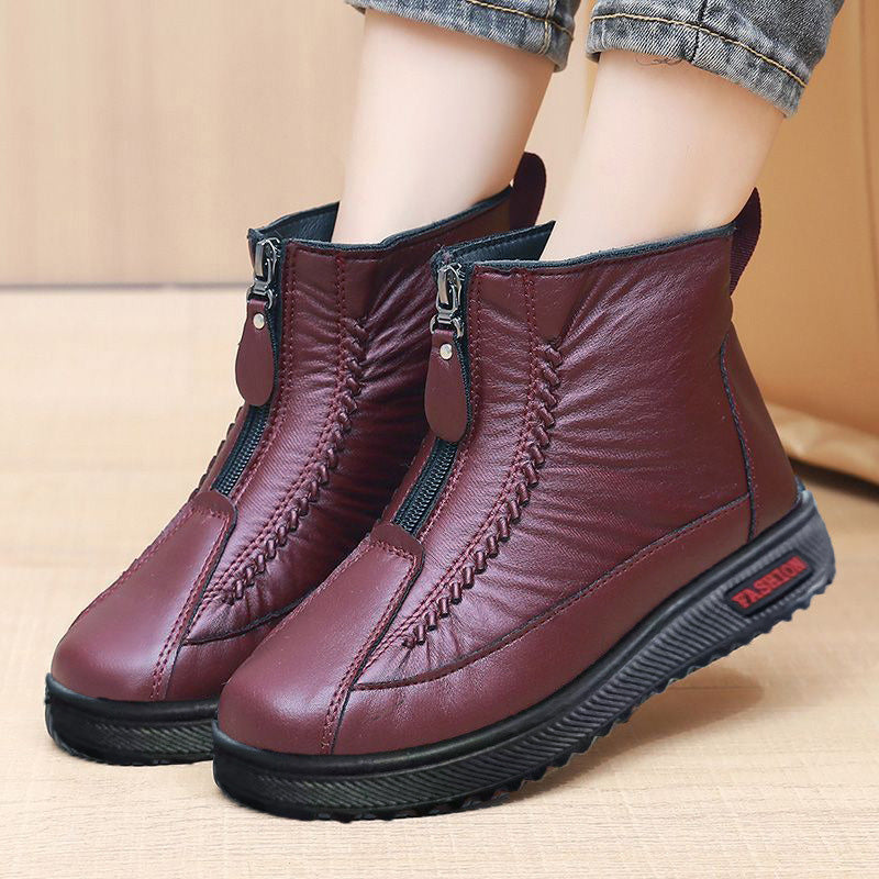 👢60 % ! ❄️ Bottines d'hiver à fermeture éclair pour femmes — chaudes, stylées et confortables pour les journées froides ✨