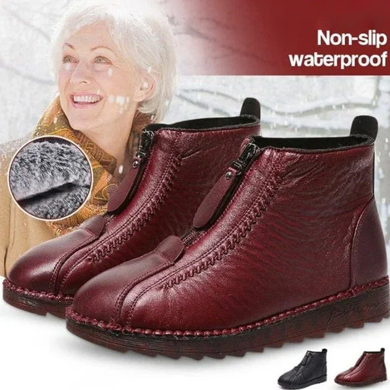 👢60 % ! ❄️ Bottines d'hiver à fermeture éclair pour femmes — chaudes, stylées et confortables pour les journées froides ✨