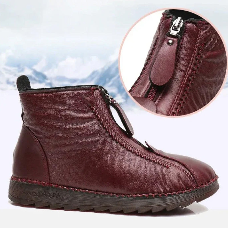 👢50 % ! ❄️ Bottines d'hiver à fermeture éclair pour femmes — chaudes, stylées et confortables pour les journées froides ✨