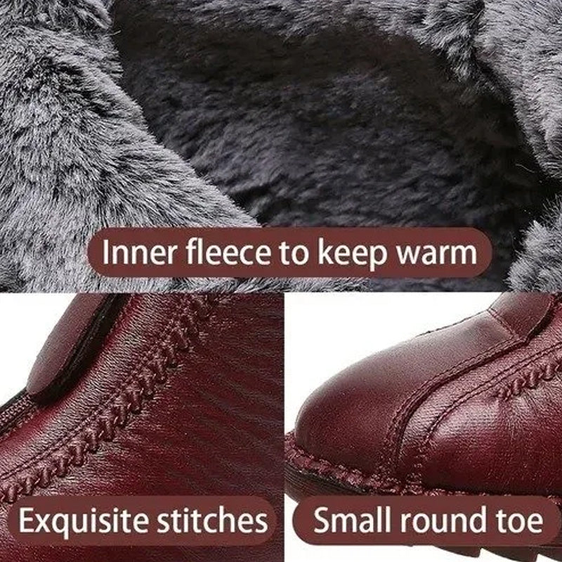 👢60 % ! ❄️ Bottines d'hiver à fermeture éclair pour femmes — chaudes, stylées et confortables pour les journées froides ✨