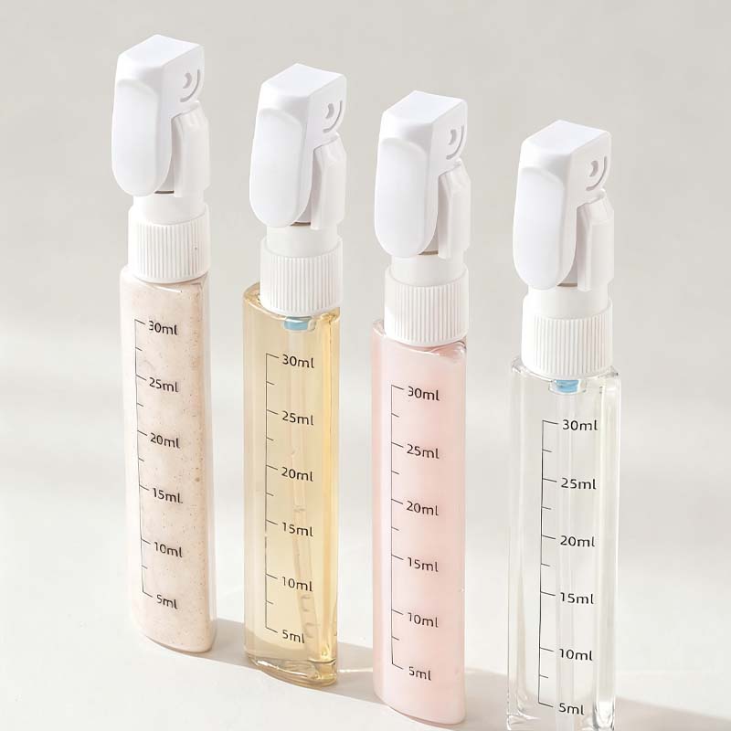✨50 % DE RÉDUCTION !!🧴Flacons distributeurs rechargeables 4 en 1 pour le voyage – Compact, étanche & ultra-pratique