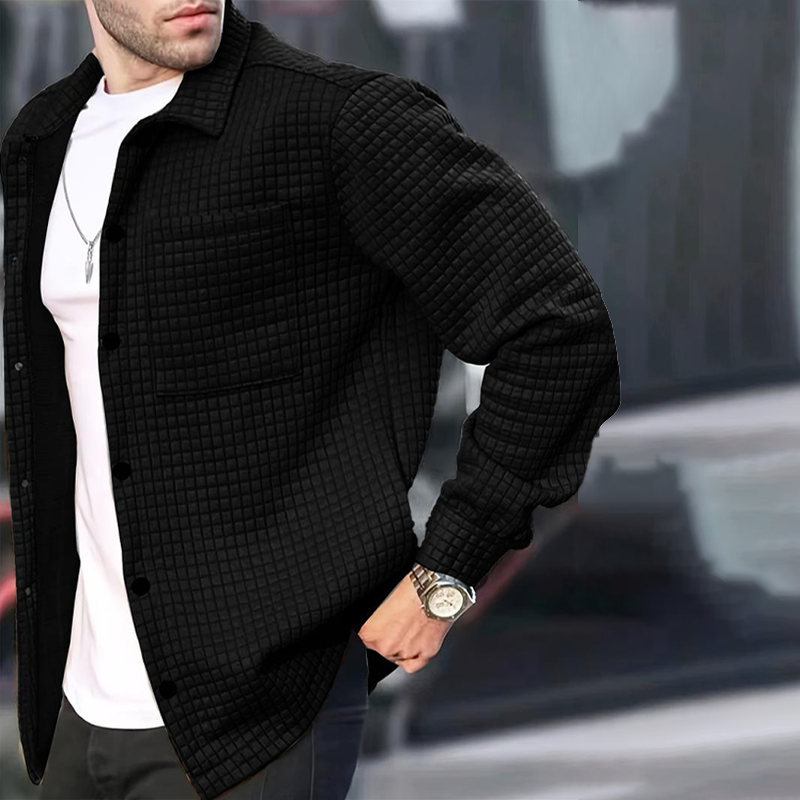 Veste décontractée pour homme unie – 👍Style classique, confort au quotidien 👔