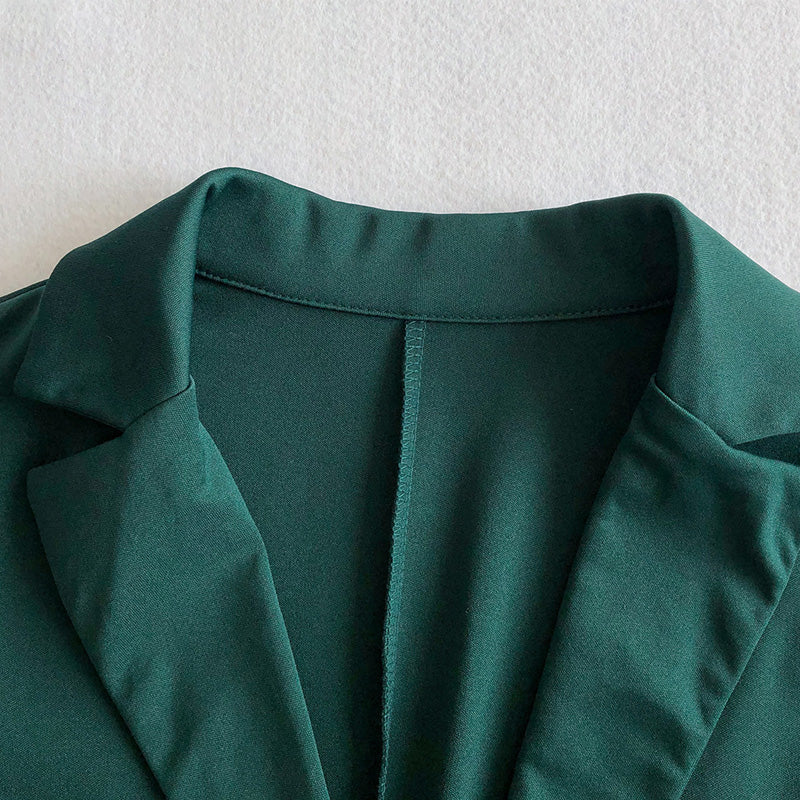 Ensemble 2 Pièces Femme - Blazer Uni et Pantalon d'Affaires
