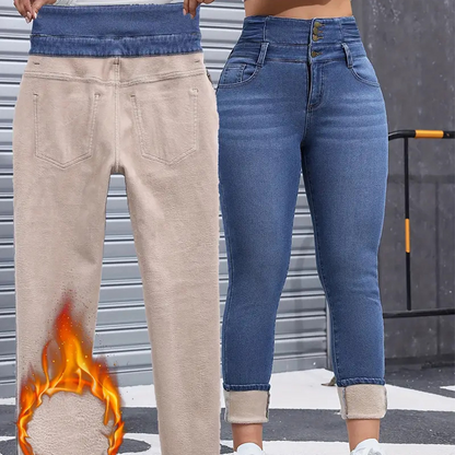 🌸 OFFRE LIMITÉE –50% ! ✨ Jeans décontractés chauds pour femmes