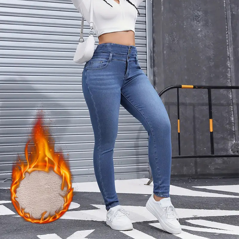 🌸 OFFRE LIMITÉE –50% ! ✨ Jeans décontractés chauds pour femmes